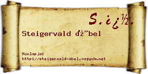 Steigervald Ábel névjegykártya