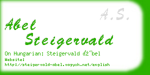 abel steigervald business card